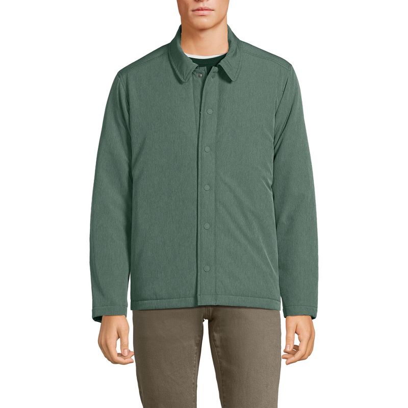 Lands' End Men's Insulated Commuter Shirt Jacket - X Large - Evening Forest