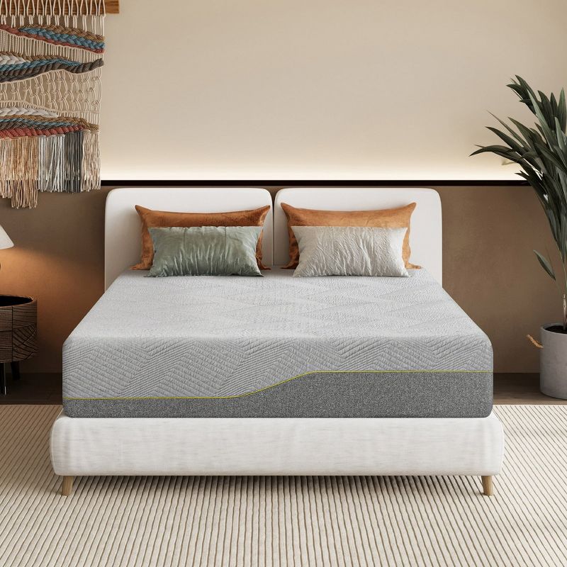 Ego 14" Queen Size Medium Green Tea Adaptive Memory Foam Mattress