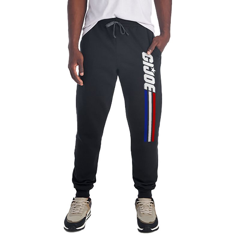 G.I. Joe Logo Unisex Jogger Sweatpants with Pockets for Men and Women Black Medium