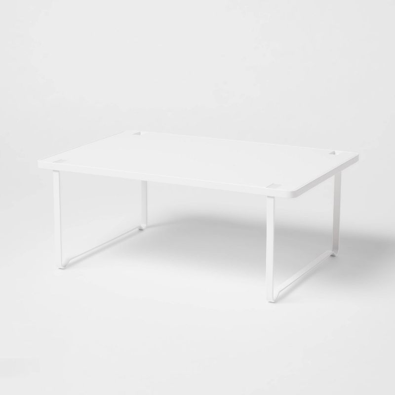 Metal Cabinet Shelf White - Brightroom™: Kitchen Organizer, Shelf Riser, Iron, 15"x10"x6"