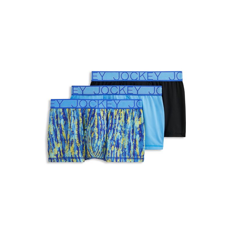 Jockey Men's Active Microfiber 2.5" Trunk - 3 Pack S Royal Satin