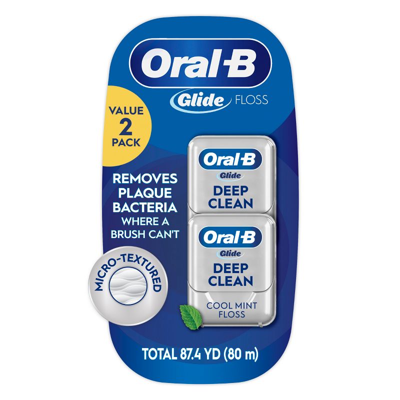 Oral-B Dental Floss Glide Pro-Health Deep Clean - Cool Mint - 2pk