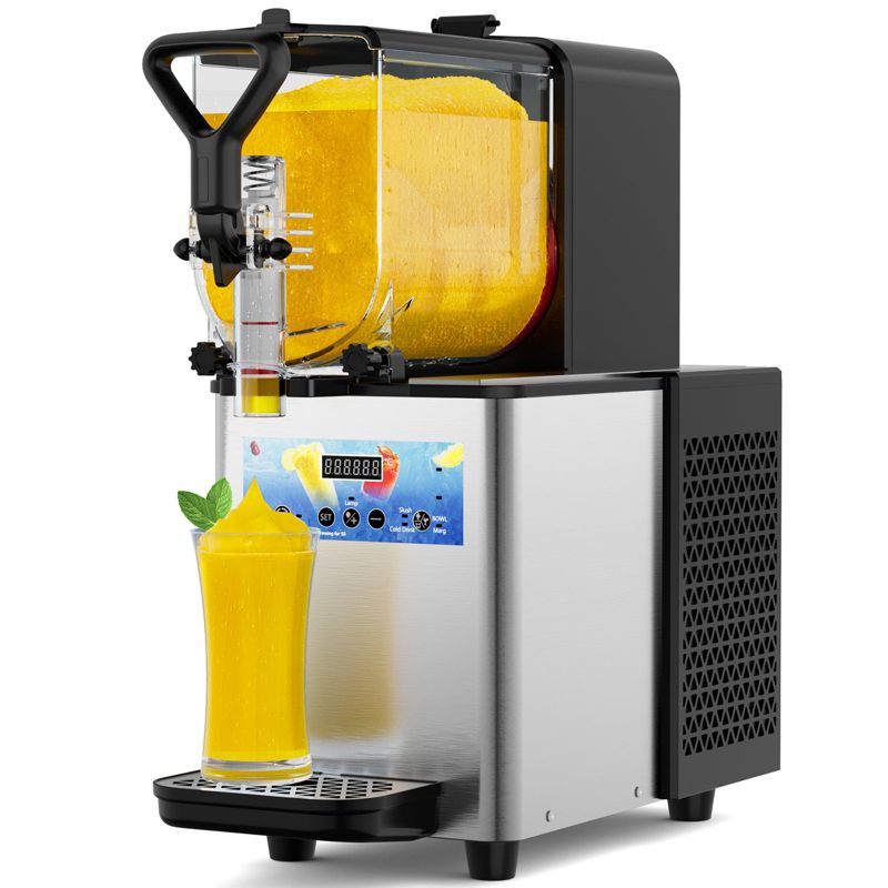 Mojgar 3L Commercial Slushy Maker Machine Stainless Steel Home Slush Frozen Drink Machine with Automatic Clean