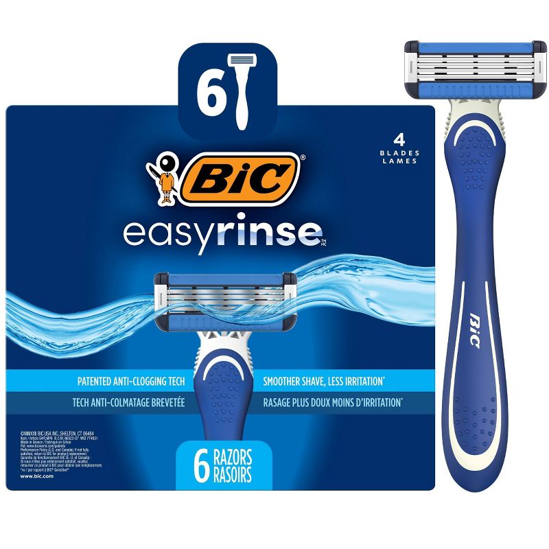 BiC Men's Easy Rinse Razors - 6ct