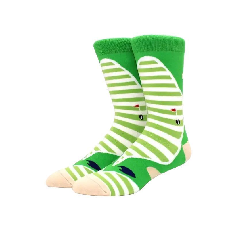 Golf Course Socks (Men's Sizes, Adult Large) from the Sock Panda