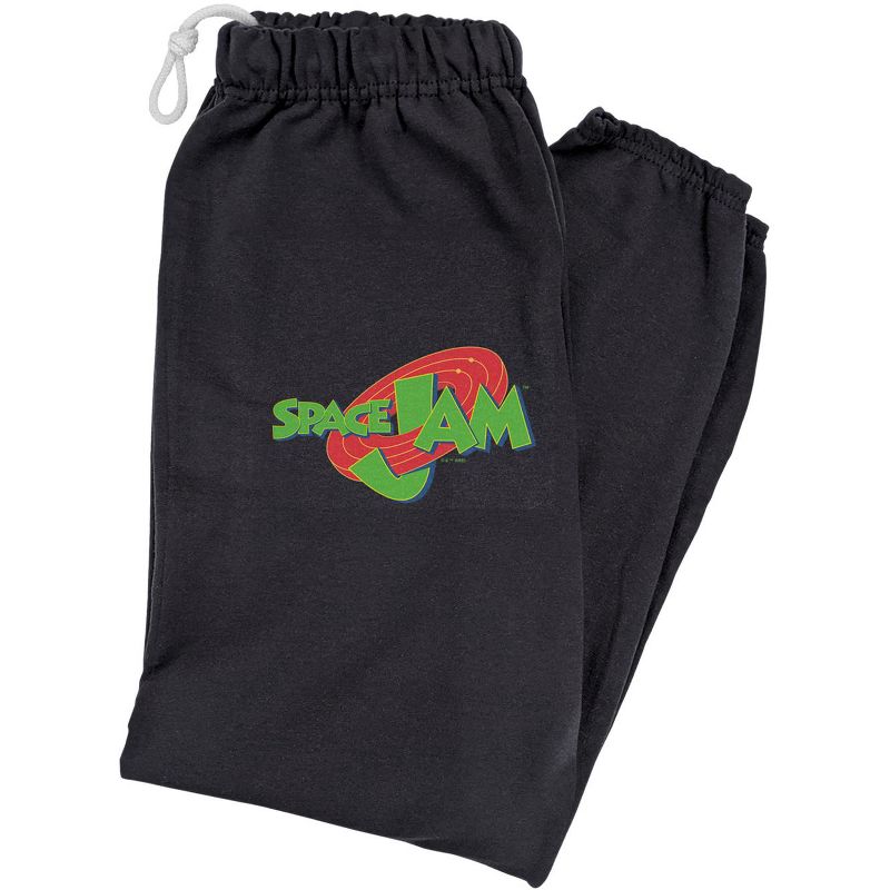 Space Jam Logo Mens Jogger Sweatpants Black Large