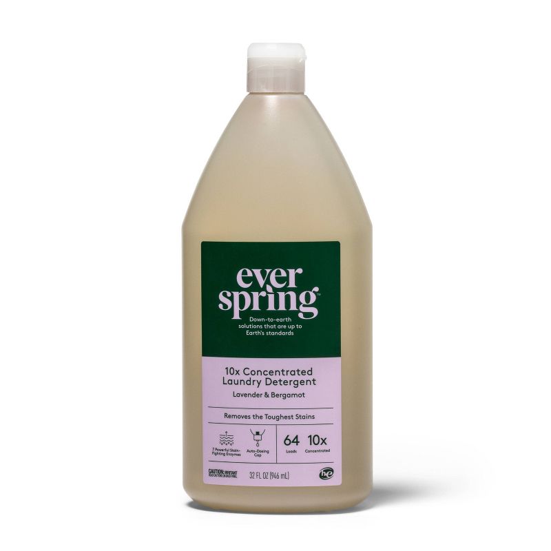 Lavender & Bergamot Ultra-Concentrated Liquid Laundry Detergent 64 Loads - 32 fl oz - Everspring™
