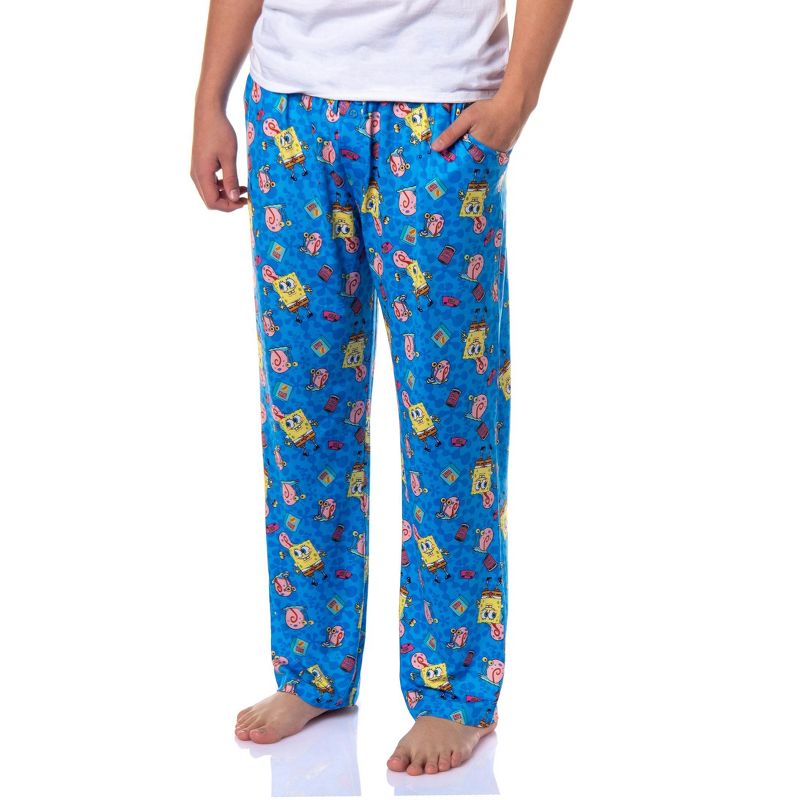 Intimo SpongeBob SquarePants Men's Gary The Snail Sleep Pajama Pants (Large) Blue