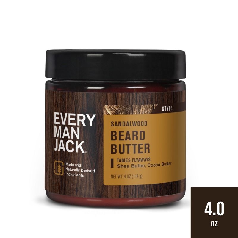 Every Man Jack Men's Moisturizing Beard Butter - Sandalwood - 4oz
