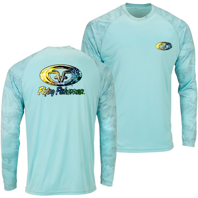 Flying Fisherman Mahi Skin Performance Long Sleeve T-Shirt - Large - Aqua