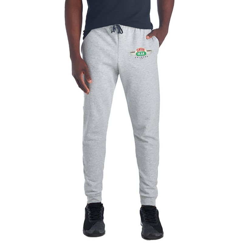 Friends Central Perk Logo Unisex Jogger Sweatpants with Pockets for Men and Women Athletic Heather Medium