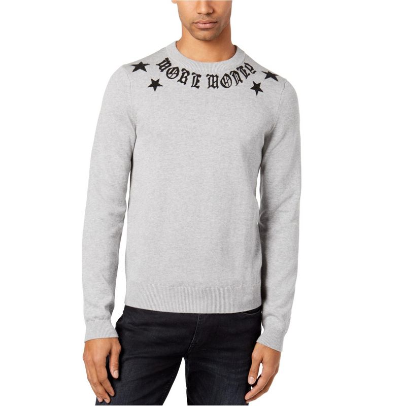 GUESS Mens M74R70R1VS0 Pullover Sweater, lightmelangegreymulti, X-Large