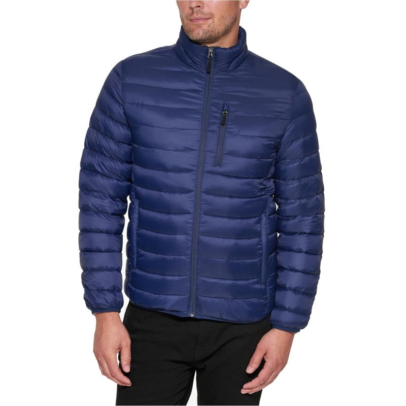 Club Room Mens Quilted Puffer Jacket, navy, Small