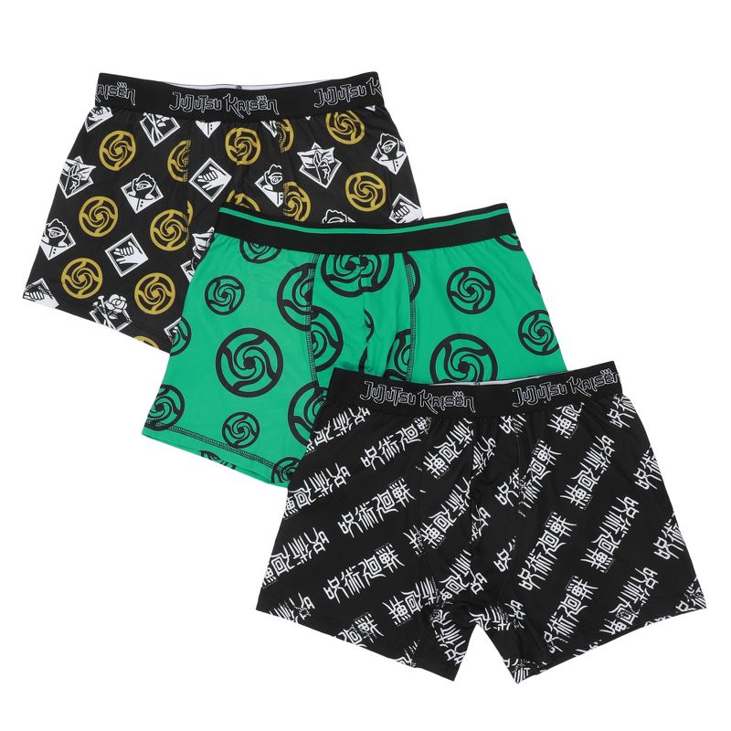 Jujutsu Kaisen Logos Men's 3-Pack Boxer Briefs XL