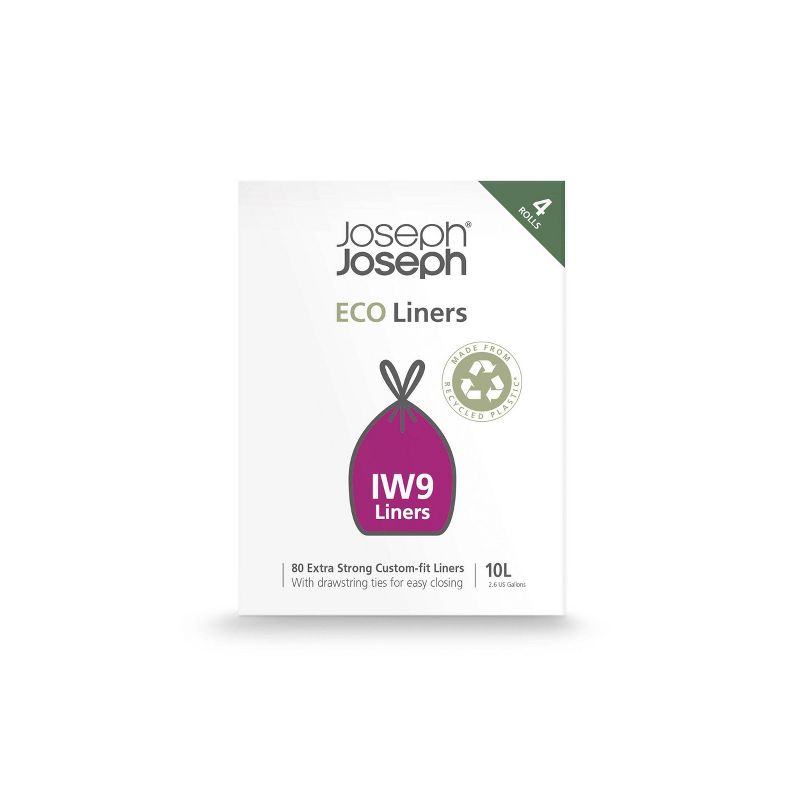 Joseph Joseph IW9 10L Trash Bag Eco Liners 80pc - Gray