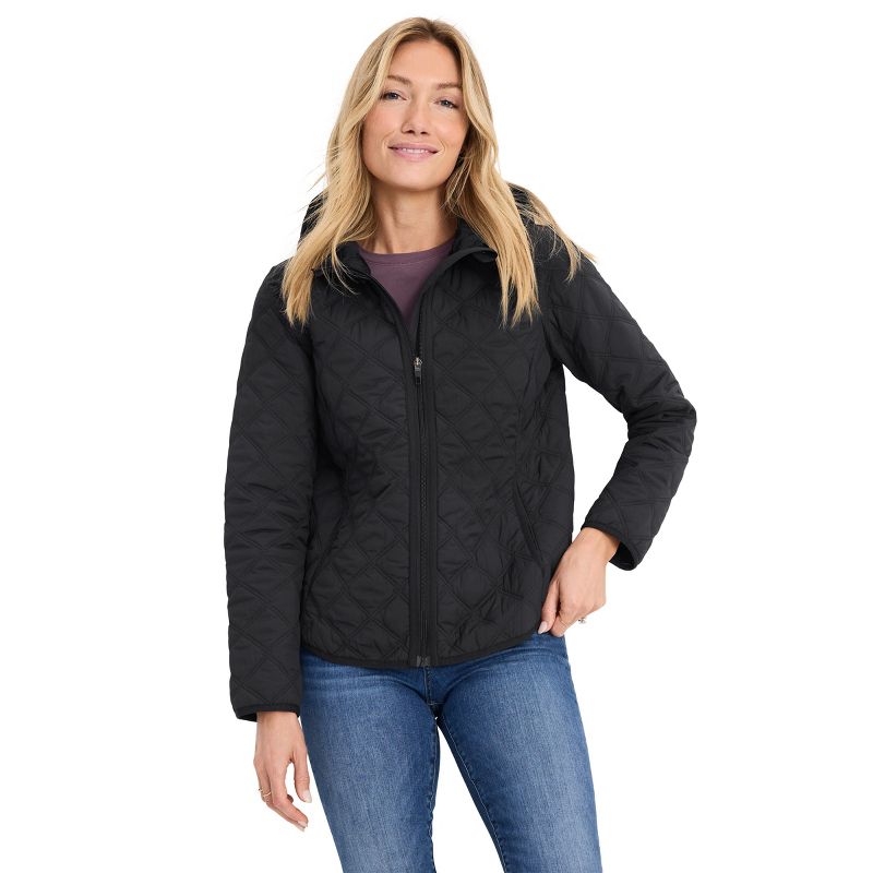 Jockey Women's Heritage Quilted Jacket M Black