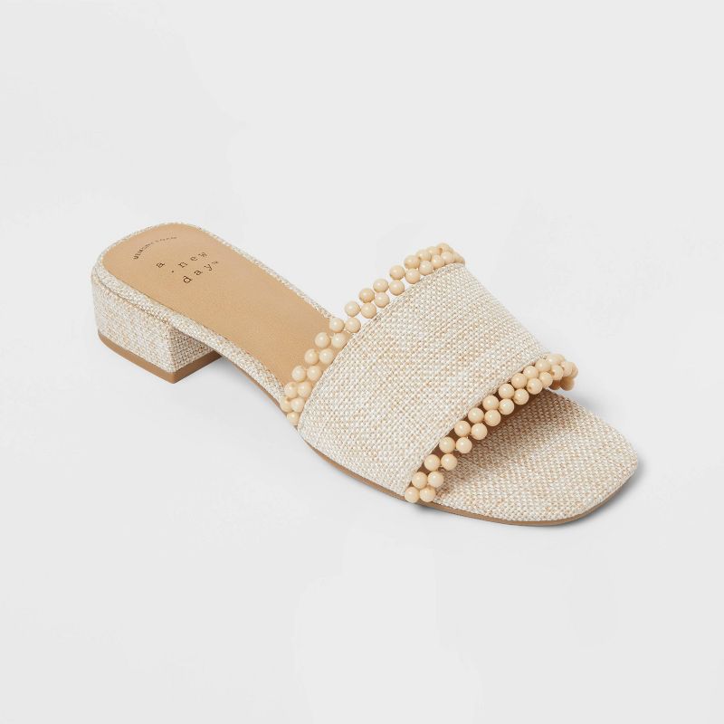 Women’s Lottie Sandals with Memory Foam Insole - A New Day™ Natural 8