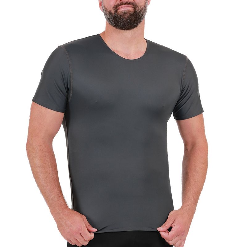 Insta Slim Big and Tall Activewear Crew Neck TA0001BT Gunmetal Size 4XL