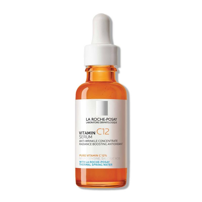 La Roche Posay Pure Vitamin C Face Serum with Salicylic Acid & Neurosensine, Anti-Aging Serum for Sensitive Skin - Travel Size - 1.01 fl oz