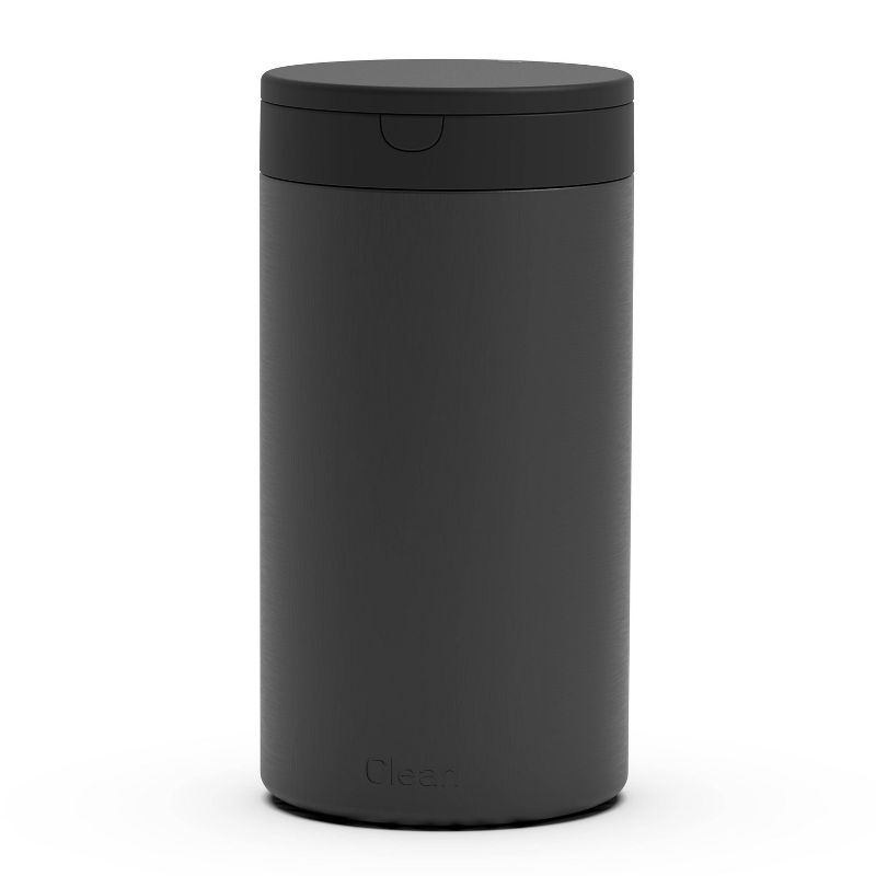 Tovolo Spectrum Disinfecting Wipe Canister Black: Stainless Steel Kitchen Storage Organizer, 11.75" Height, 7.25" Width