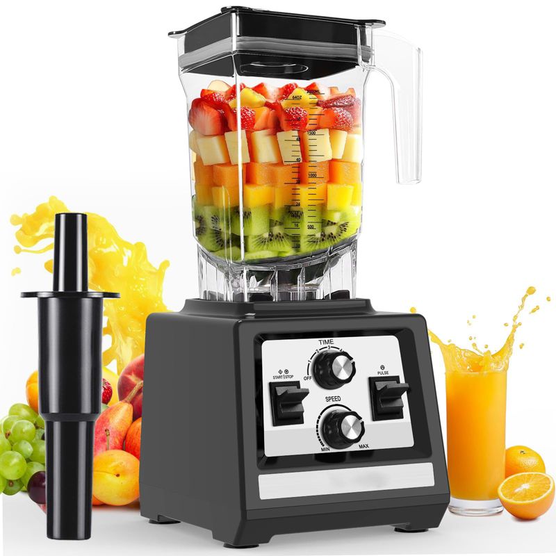 Itopfox Blender for Smoothies with 1800W Peak Power, 68oz BPA-Free Pitcher, Timer & Speed Control, 6 Stainless Steel Blades, Dishwasher Safe