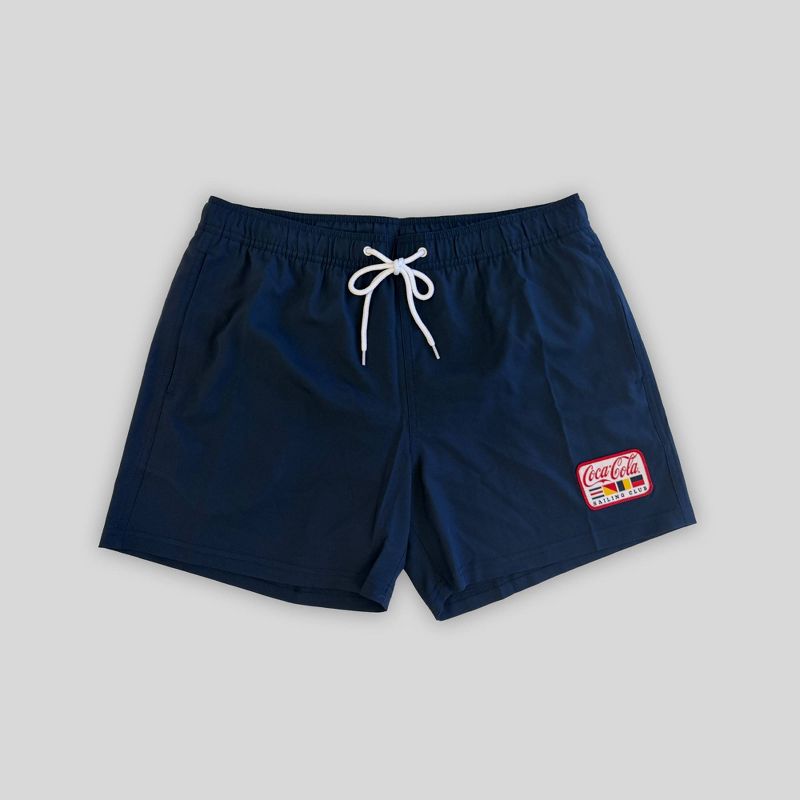 Men's Coca-Cola 5'' Swim Trunks - Navy Blue XL
