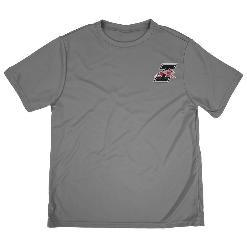 Boys' University of Indianapolis Sport T-Shirt Left Chest Logo Charcoal Large