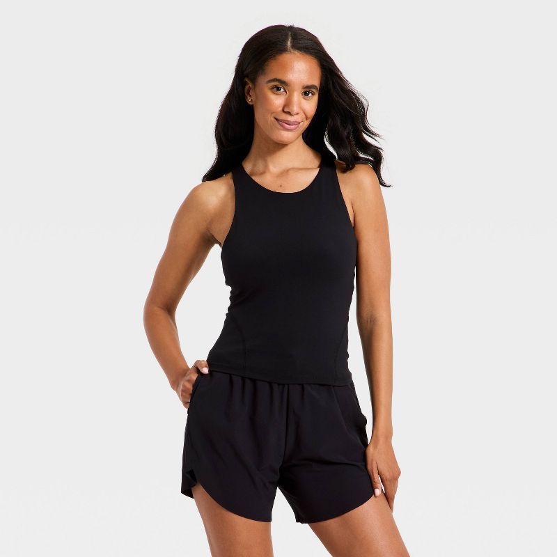 Women's Super Flex High Neck Racerback Support Tank Top - All In Motion™ Blank XL
