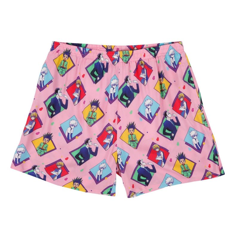Hunter X Hunter Repeat Character Diamonds Pink Shorts-XL