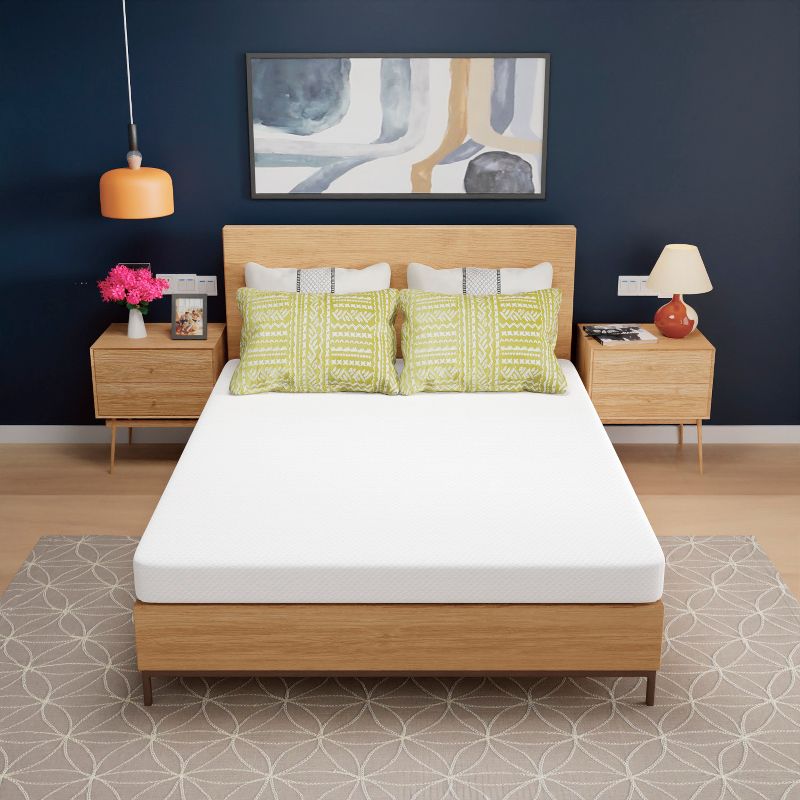 FDW 5 inch Queen Memory Foam Mattress Cooling Gel Bamboo Charcoal Infused/CertiPUR-US Certified/Cooler Sleep Supportive & Pressure Relief,White Queen