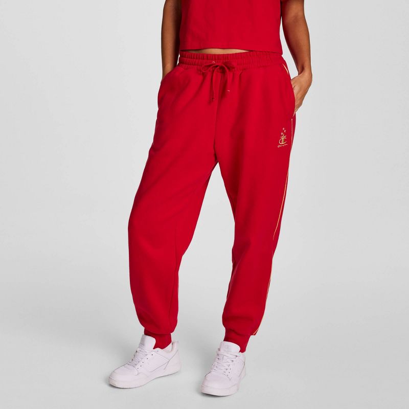 Champion Women's Gold Medal Fleece Joggers - Red XL