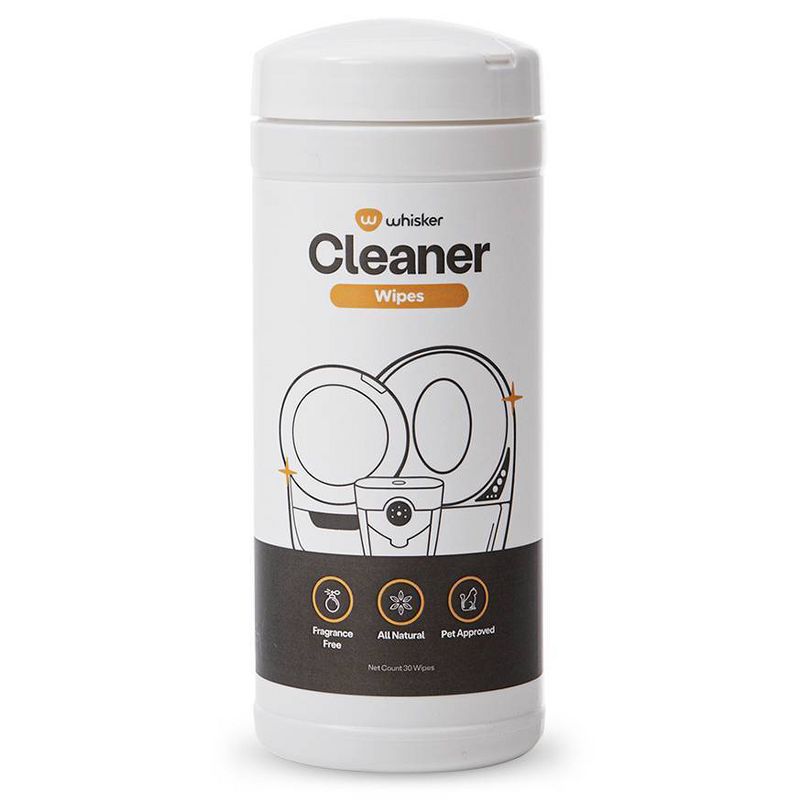 Whisker Cleaner Wipes: Pet Waste Accessories for Cats, Cotton, 30-Pack