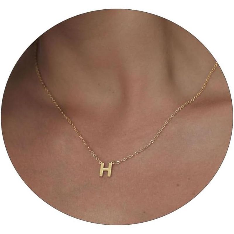 Delicate Heart Pendant Necklace, 14K Gold Plated Dainty Chain, Gift for Women