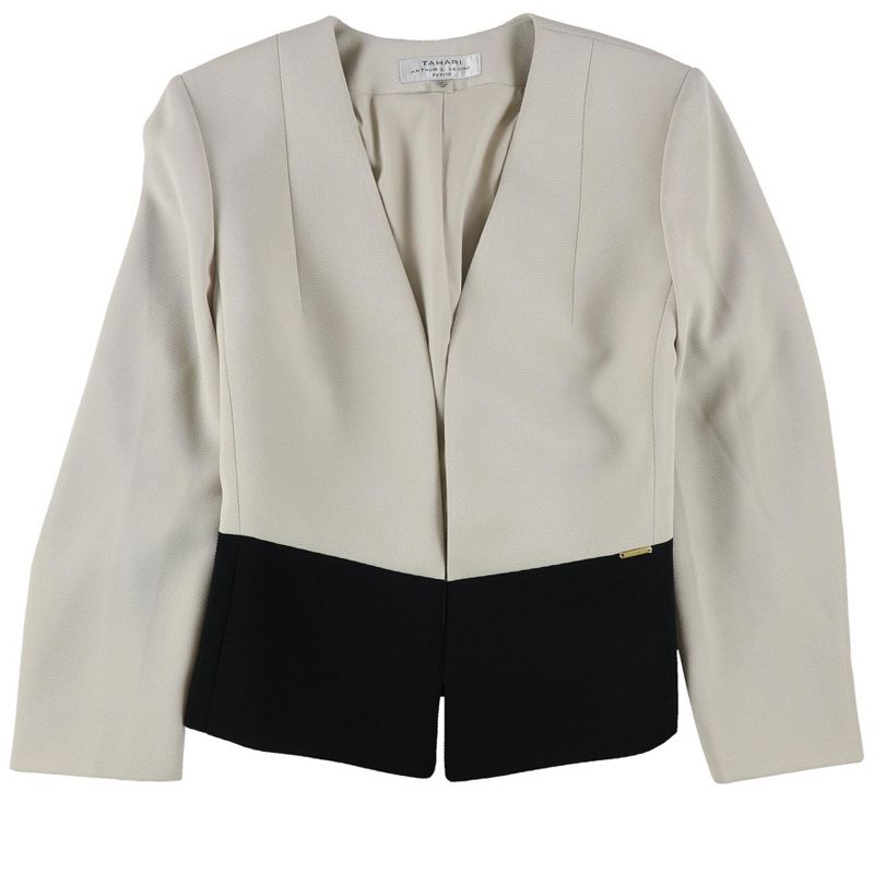 Tahari Womens Colorblock Blazer Jacket, ltpasbwn, 6P
