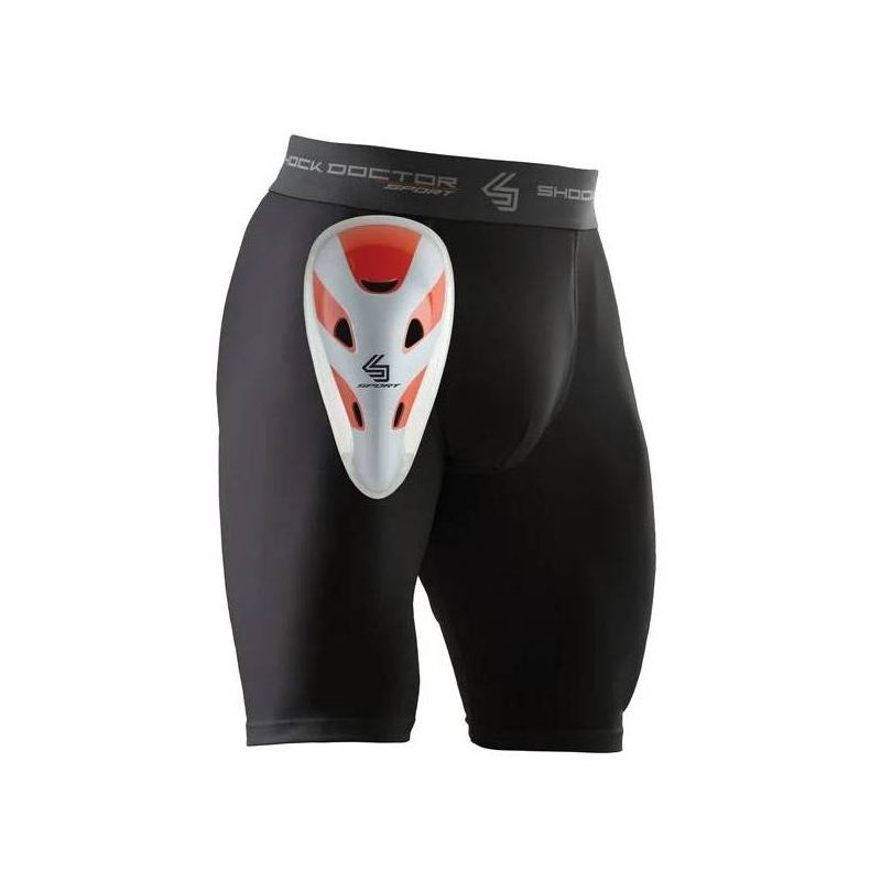 Shock Doctor Compression Shorts with Cup Adult - Black L