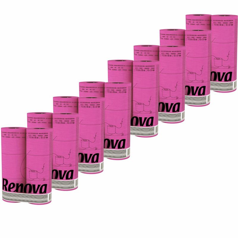 Evideco French Home Goods 3-Ply 140-Sheet Pink Toilet Paper Playful Decorative Bulk Sandalwood-Scented Rolls