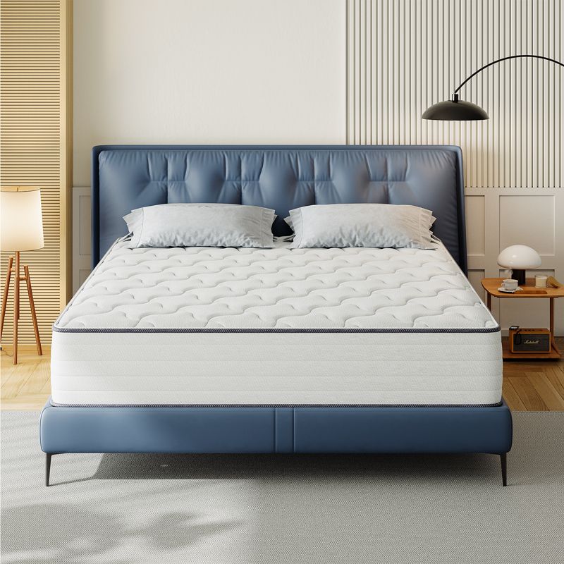 Swedrea Hybrid Mattress Queen Medium Cooling Memory Foam 12 in. Bed-in-a-Box White
