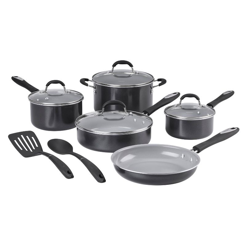 Cuisinart 11pc Advantage Ceramic Nonstick Cookware Set Black