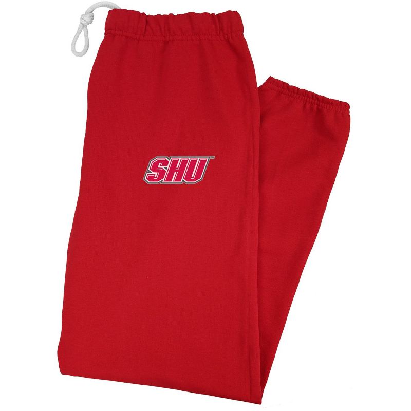 Men's Campus Lab Sacred Heart University Officially Licensed Apparel - Primary Logo Team Color Jogger Sweatpants Red Medium