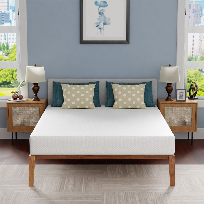 FDW 8 inch Queen Mattress Gel Memory Foam Mattress for Cool Sleep & Pressure Relief/Medium Firm Mattresses CertiPUR-US Certified/Bed-in-a-Box,Queen