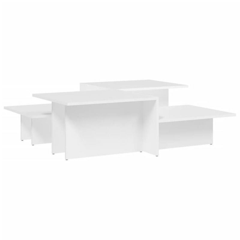 vidaXL Coffee Tables Set of 2 - Smoked Oak Engineered Wood - Stylish Living Room Furniture with Spacious Tabletops