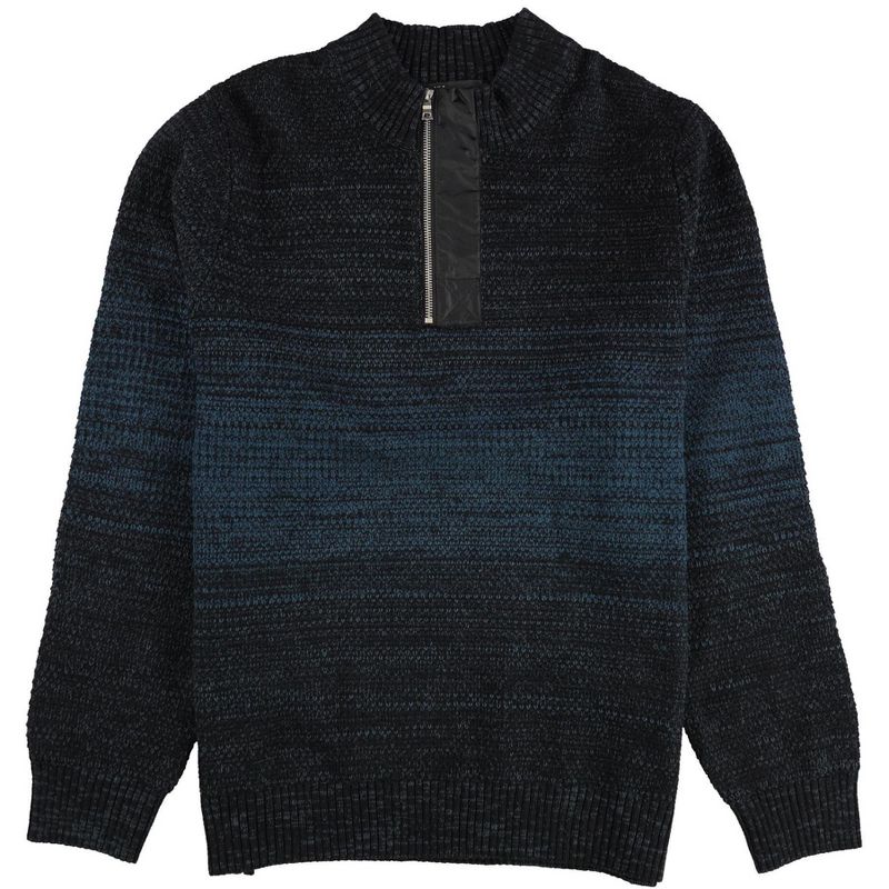 I.N.C International Concepts Mens Space-Dyed Mock Neck Pullover Sweater, grnblk, Large