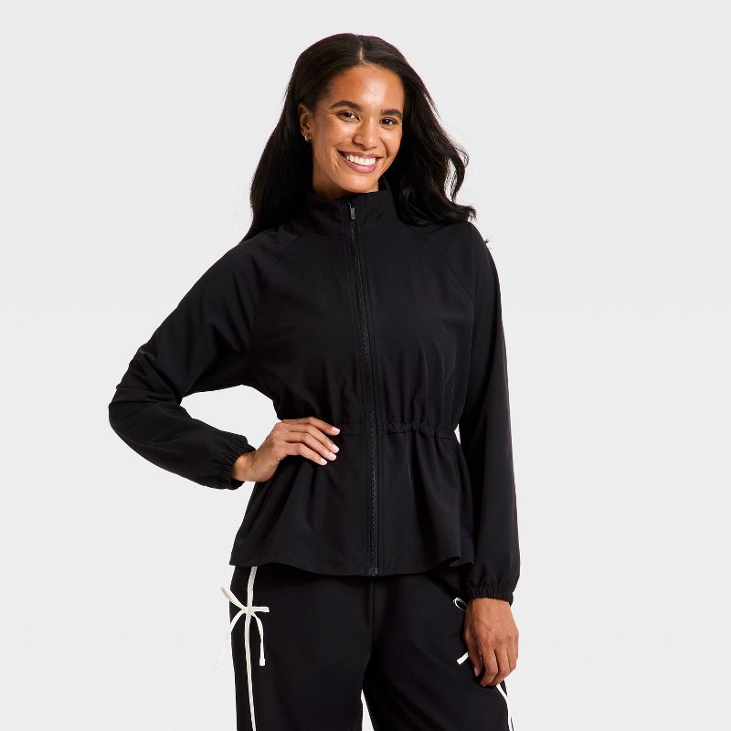 Women's Woven Peplum Jacket - All In Motion™ Black S