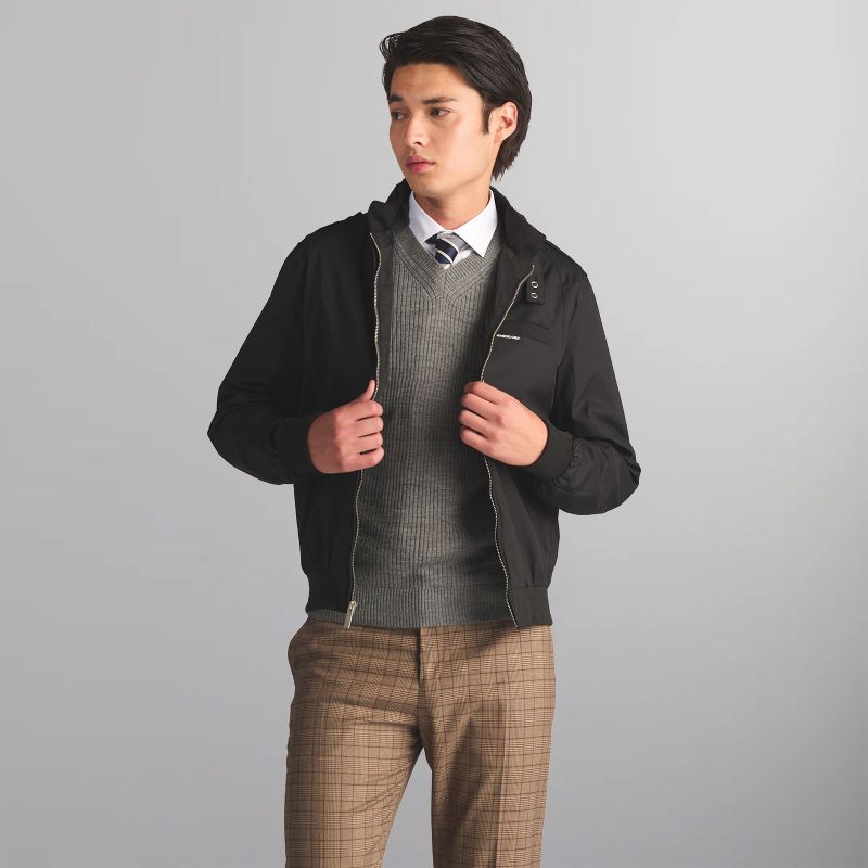 Members Only Men's Original Iconic Racer Jacket - Black - 3X-Large