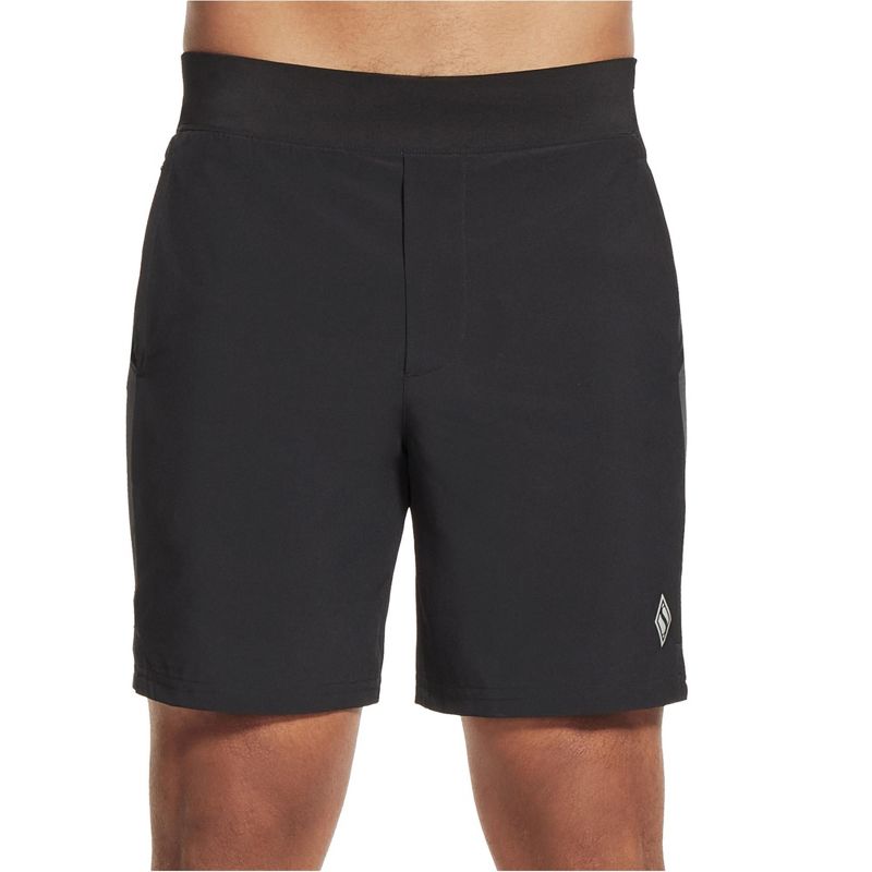 Skechers Mens Mesh Sides Athletic Workout Shorts, black, Small