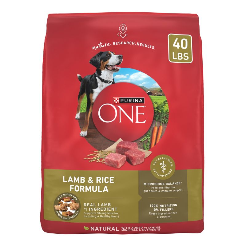 Purina ONE SmartBlend Natural Dry Dog Food with Rice and Lamb - 40lbs