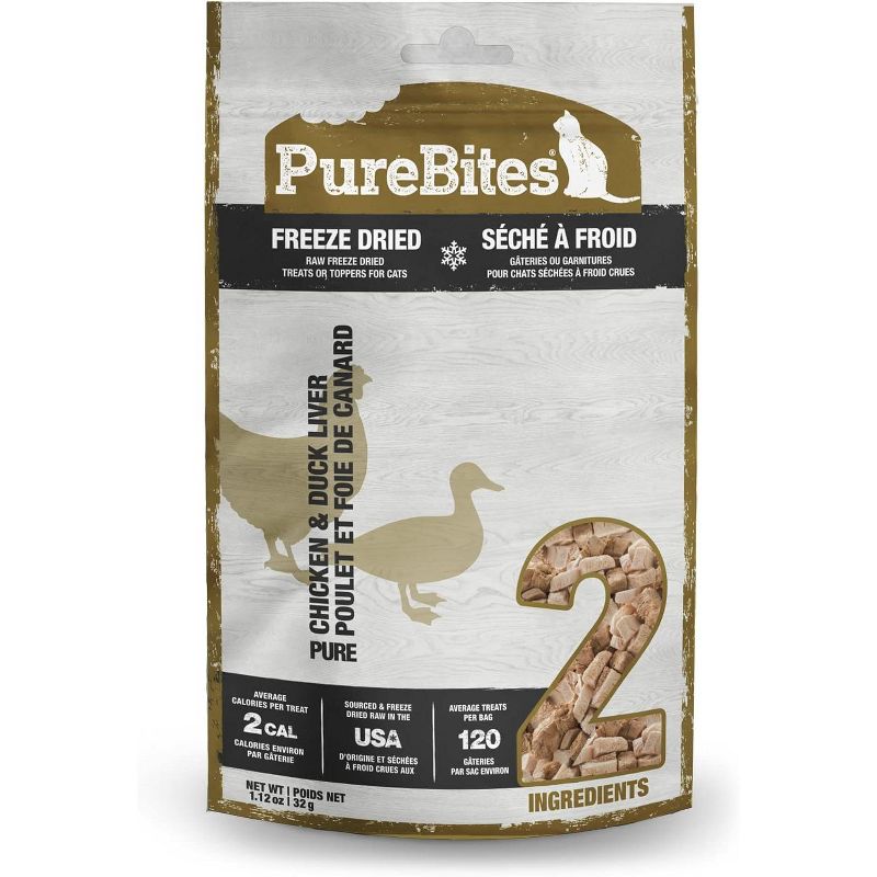 Pure Bites Cat Treats Freeze Dried Chicken Breast & Duck 1.12oz