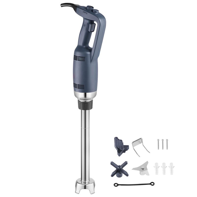VEVOR Commercial Immersion Blender, 350W Heavy Duty Hand Mixer, 16 inch Stepless Variable Speed Mixer with Stainless Steel Blade, Black