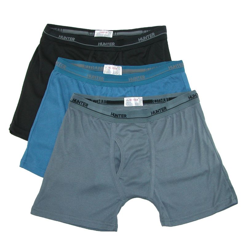 Hunter Men's Boxer Brief Underwear (3 Pair Pack), Medium, Multi