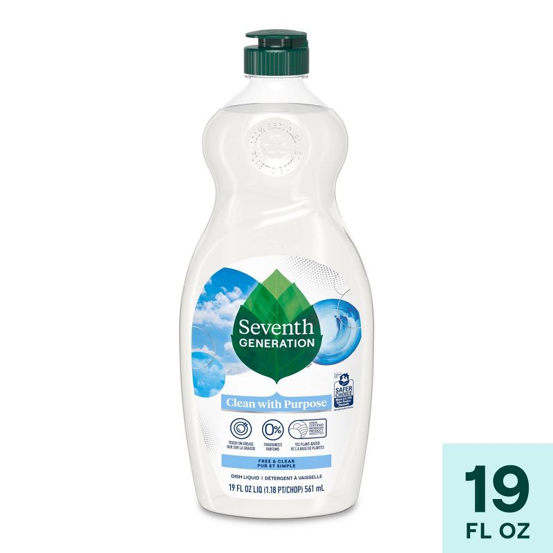 Seventh Generation Free & Clear Liquid Dish Soap - 19 fl oz